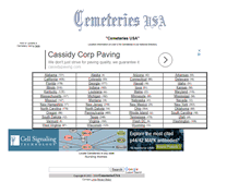 Tablet Screenshot of cemeteriesusa.com